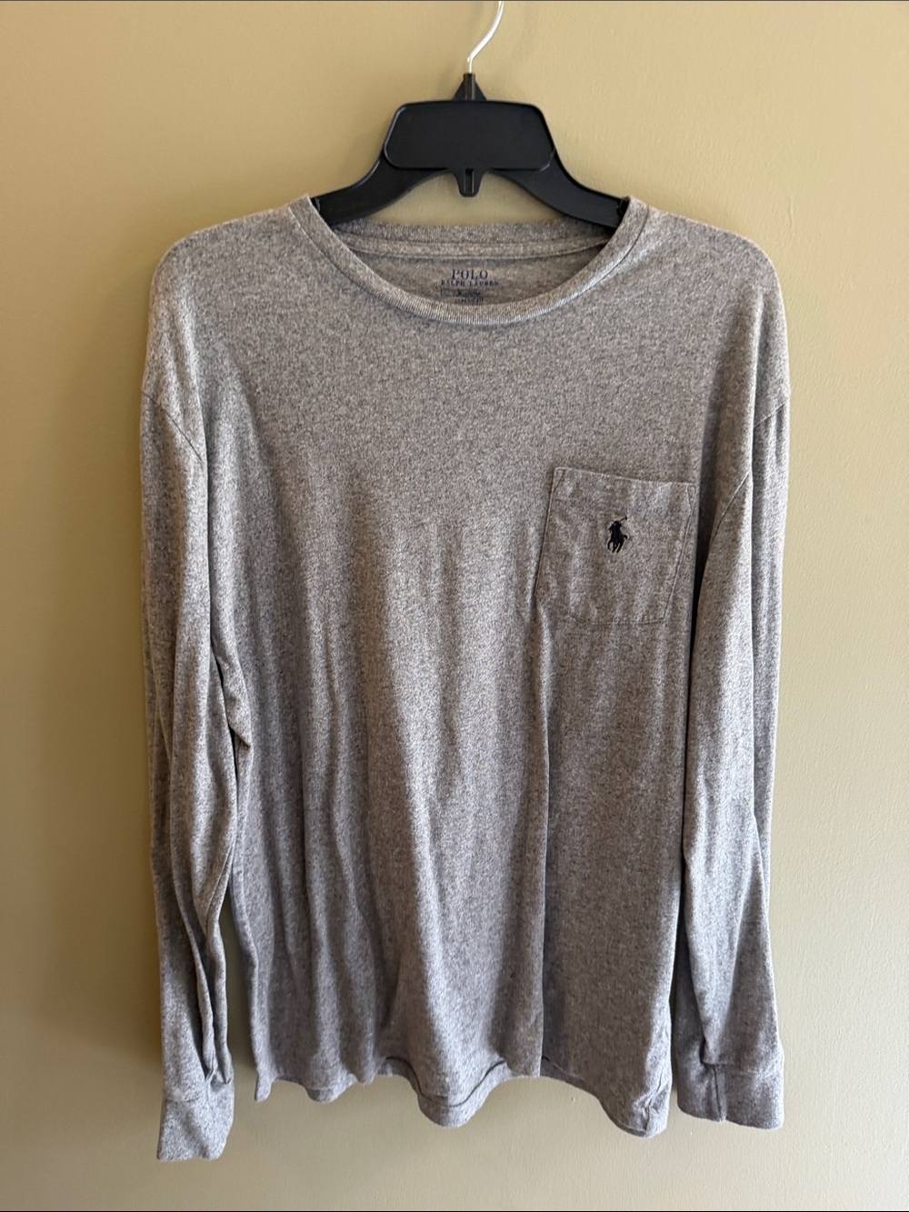 Polo by Ralph Lauren Heather Gray Long-Sleeve Pocket Tee